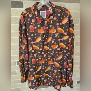 Vintage One 800 Silk Geometric Print Shirt Bold